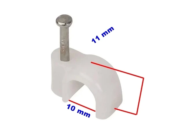 No:4 (10lu pk.) Beton Çivili Kablo Tutturma Kroşe (10 Lu Paket) - 2