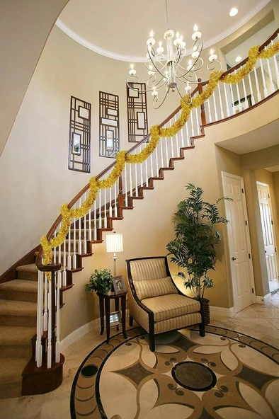 Parti İçin Sim Süs 2 Metre Uzunluk 6 cm Genişlik Altın Renk İthal - 3