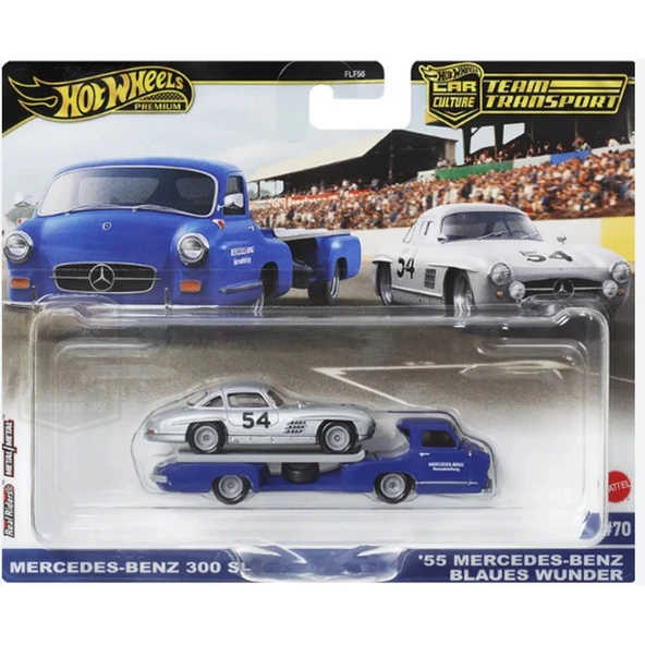 Hot Wheels Team Transport Mercedes Benz 300 SL 55 Blaues Wund HRV48 - 4