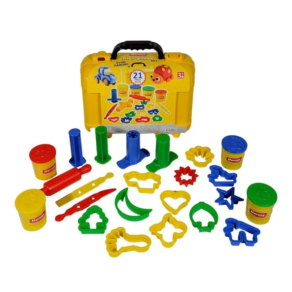 ERN-597 Heroes Premium Çantalı Oyun Hamuru Seti - Eren Oyuncak - 4