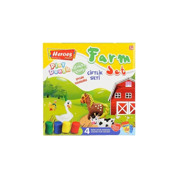 ERN-588 Heroes Orta Kutulu Çiftlik Oyun Hamuru Seti  - Eren Oyuncak - 4