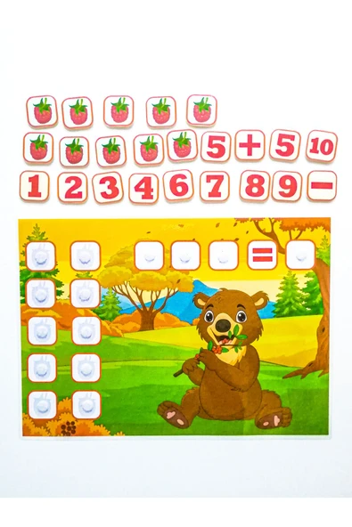 Sayıları ve Toplama Çıkarma İşlemi Öğretici Eşleştirme Hafıza Güçlendirme Oyunu Cırtlı Etkinlik - Resim 2