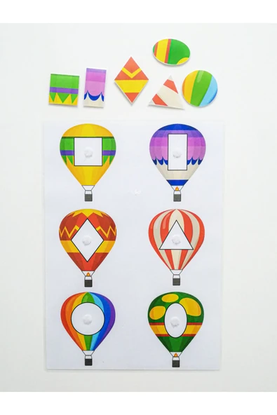 Çocuklar İçin Renkleri Öğretici Eşleştirme Dikkat Hafıza Güçlendirme Oyunu Cırtlı Etkinlik - Resim 2