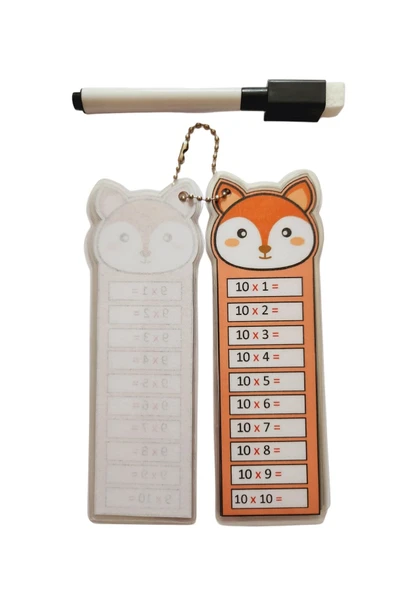 Yazsil Çarpım Tablosunu Öğreniyorum Pvc Kaplı Zincirli El Kartları - Resim 2