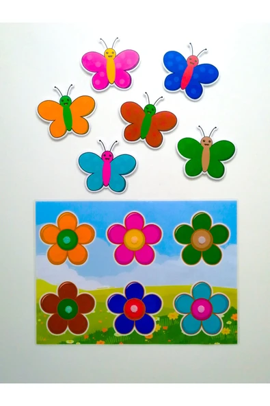 Renkleri Öğreniyorum Hafıza Güçlendiren Eğitici Oyuncak Cırtlı Etkinlik Seti Oyun ürün görseli 1