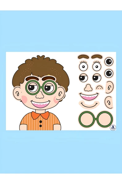 Çocuklar İçin Yüzdeki Organları Öğretici Eşleştirme Hafıza Zeka Güçlendirme Oyunu Cırtlı Etkinlik ürün görseli 1