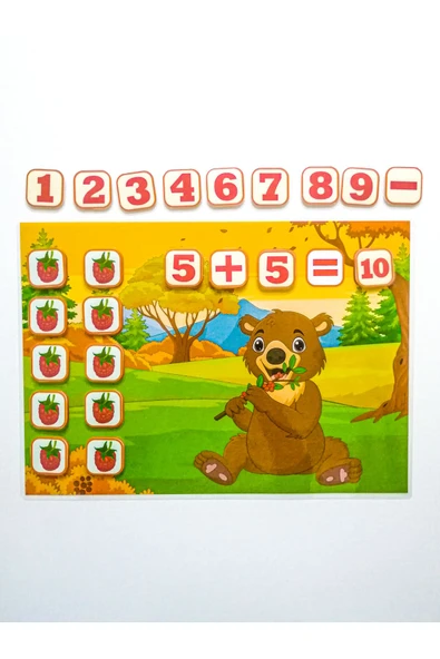 Sayıları ve Toplama Çıkarma İşlemi Öğretici Eşleştirme Hafıza Güçlendirme Oyunu Cırtlı Etkinlik ürün görseli 1