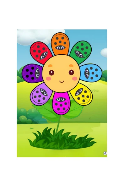 Çocuklara Renkleri Öğreten Zeka Ve Hafıza Geliştiren Eşleştirme Oyunu Etkinlik Aktivite - Resim 2