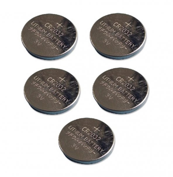 Yale HSA6060 Alarm kumandası için CR2032 3V Lityum Para Pil 5li Blister