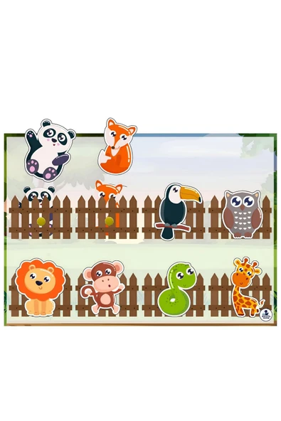 Çocuklarda Görsel Hafızayı Güçlendiren Hayvanları Tanıyalım ve Bulalım Eğitici Oyunu - Resim 2