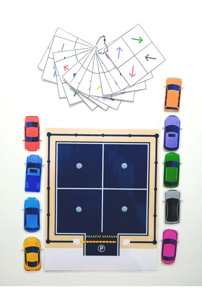 Renkleri ve Yönleri Öğretici Zeka Geliştirme Kartı Hafıza Güçlendirme Oyunu Cırtlı Etkinlik ürün görseli 1