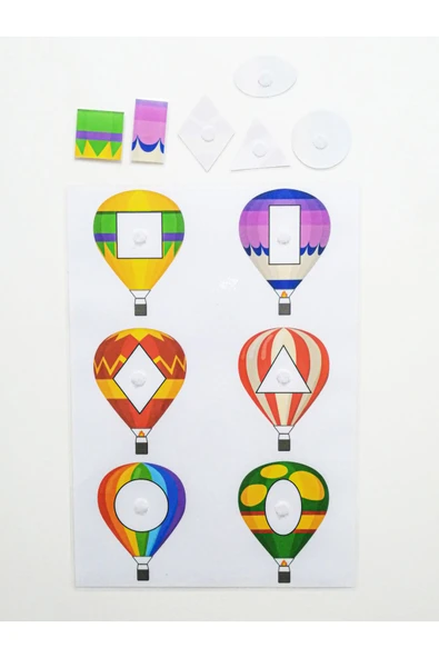 Çocuklar İçin Renkleri Öğretici Eşleştirme Dikkat Hafıza Güçlendirme Oyunu Cırtlı Etkinlik - Resim 3