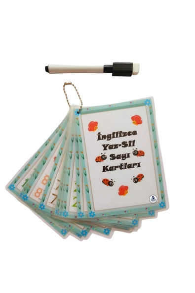 İngilizce Yazsil Sayıları Yazmayı Öğreniyorum Kartları ürün görseli 1