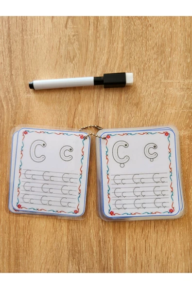 Alfabe Harfleri Öğreniyorum Yazsil Kartları - Resim 4