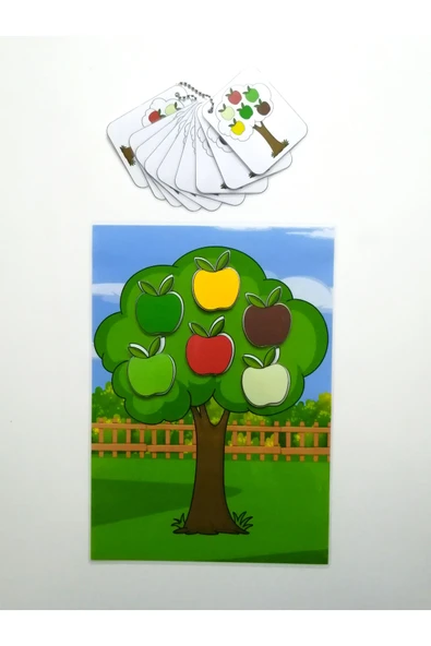 Çocuklar İçin Renkleri Öğretici Eşleştirme Dikkat Hafıza Güçlendirme Oyunu Cırtlı Etkinlik - Resim 3