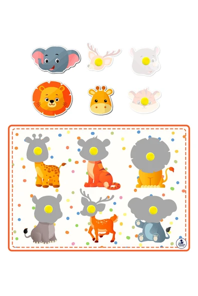 Çocuklar İçin Hayvanları Öğretici Zeka Geliştirme Kartı Hafıza Güçlendirme Oyunu Cırtlı Etkinlik - Resim 2