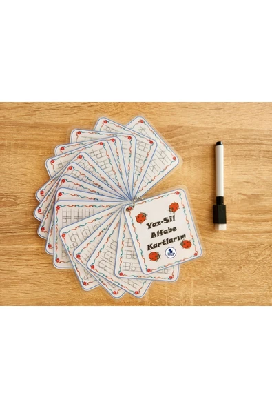 Alfabe Harfleri Öğreniyorum Yazsil Kartları ürün görseli 1