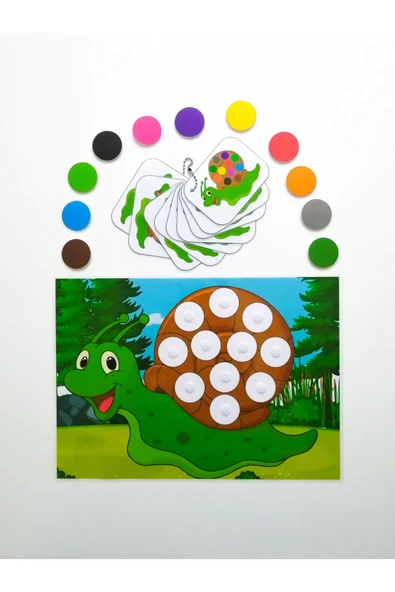 Çocuklar İçin Renkleri Öğretici Eşleştirme Dikkat Hafıza Güçlendirme Oyunu Cırtlı Etkinlik ürün görseli 1