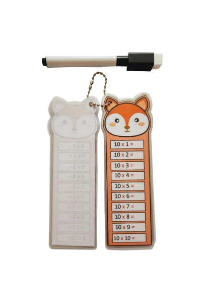 Yazsil Çarpım Tablosunu Öğreniyorum Pvc Kaplı Zincirli El Kartları - Resim 3