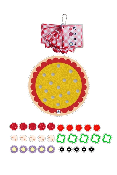 Çocukların Ince Motor Becerilerini Geliştiren Eğitici Pizza Yapım Etkinliği ürün görseli 1