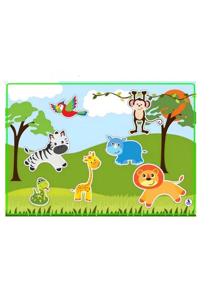 Çocuklara Ormanda Yaşayan Hayvanları Öğreten Eğitici Etkinlik Materyali Oyun - Resim 2