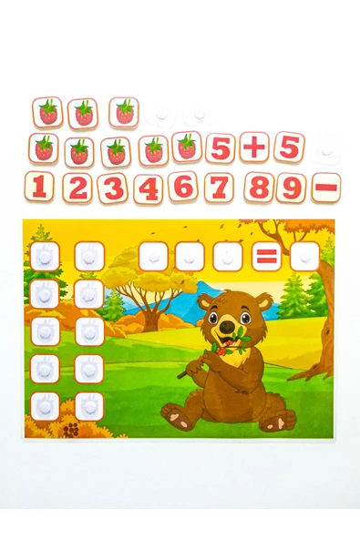 Sayıları ve Toplama Çıkarma İşlemi Öğretici Eşleştirme Hafıza Güçlendirme Oyunu Cırtlı Etkinlik - Resim 3