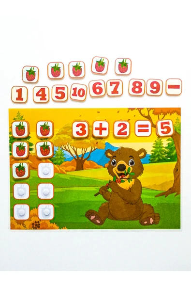 Sayıları ve Toplama Çıkarma İşlemi Öğretici Eşleştirme Hafıza Güçlendirme Oyunu Cırtlı Etkinlik - Resim 4