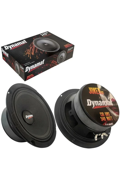 Dynamat Garaj Dünyası Dynamat Joker-20 Oto Midrange 20cm 340 Watt Maksimum 130W RMS (1 Takım/2 Adet)