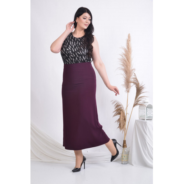 BAYAN BÜYÜK BEDEN ÇAN ETEK SORALLİNE 778 MÜRDÜM - 2