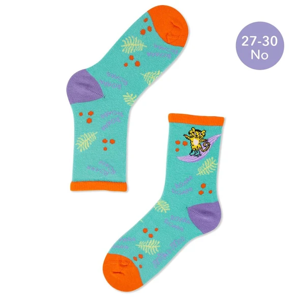 Milk&Moo Jungle Friends Çocuk Çorap Seti 5'li, Beden 27-30, Yumuşak ve Dayanıklı Kumaş - 7