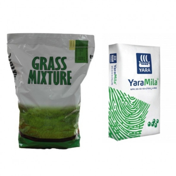 6'lı Karışım Çim Tohumu - 5 KG + Çim Gübresi - 5 KG