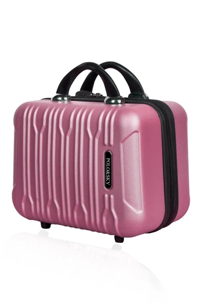 Polo&Sky Mars Model Gül Kurusu Renk Abs Makyaj Çantası El Valizi - 2