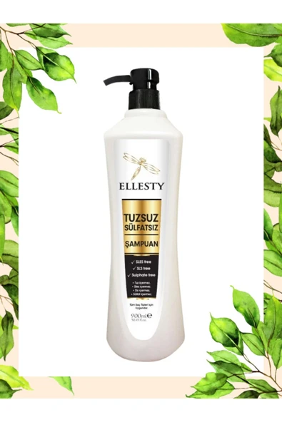 ELLESTY Vegan Sülfatsız Tuzsuz Parabensiz Şampuan 900 ml - Resim 2