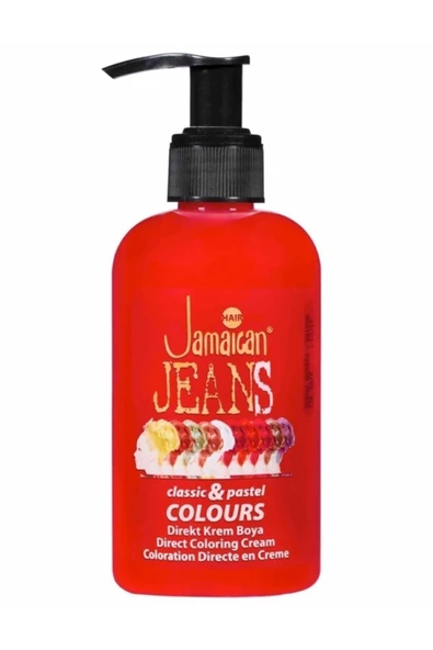 Jamaican Jean's Color Su Bazlı Saç Boyası 250 ml Ateş Kırmızı
