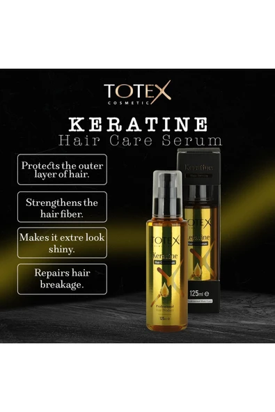 TOTEX Saç Onarıcı Serum & Yağ | Yıpranmış Saç Bakımı | Saç Parlatıcı | Keratin 125 ml - 6