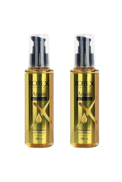 TOTEX Saç Onarıcı Yağ & Serum Ikili Teklif | Yıpranmış Saç Bakımı | Saç Parlatıcı | Argan 125 ml