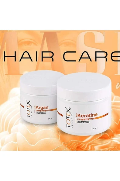 TOTEX Saç Bakım Maskesi | Nemlendirici Ve Parlaklık Kazandırıcı | Saç Besleyici Argan 500 ml - Resim 4