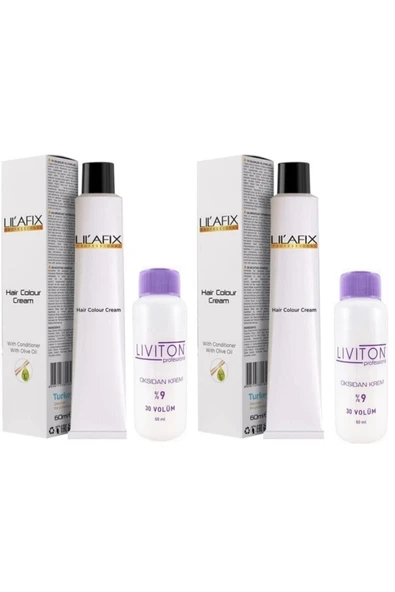 Lilafix 10/1 Platin Sarısı Saç Boyası 60 Ml. ( 2 Adet ) Liviton 30 Volüm Oksidan 60 Ml. (2 ADET)