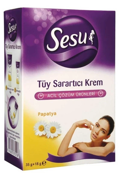 Sesu Marka: Tüy Sarartıcı Krem 35 Gr +18 Gr Kategori: Tüy Dökücü Krem