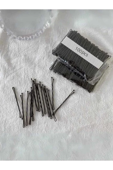 Angelika Kadın Siyah Tel Toka 100 Adet - 2