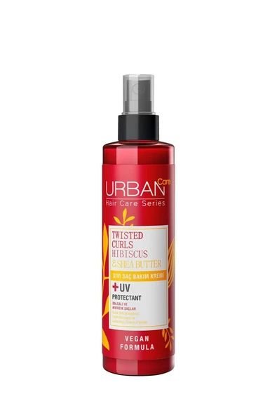 Urban Care Hibiscus & Shea Butter Kıvırcık ve Dalgalı Saçlara Özel Sıvı Saç Bakım Kremi-vegan-200ml - Resim 2