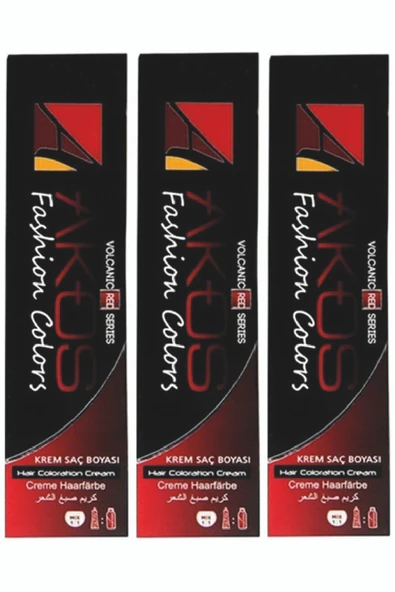 AKOS Tüp Boya 60 Ml - 7.52 Çilek - 3'lü Set