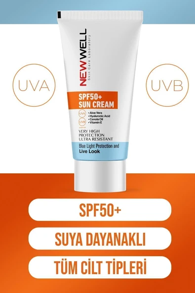 New Well Güneş Kremi Yüksek Koruma Spf 50+ Aloe Vera - 7
