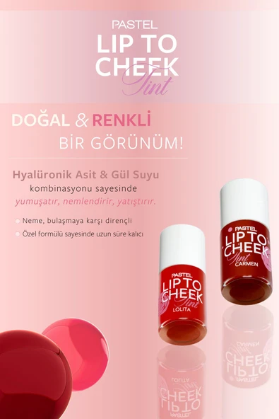 Pastel Lip To Cheek Tint Lolita Ruj Ve Allık - Resim 6