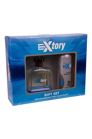 Extory Cobalt Erkek Parfüm Seti ( Edt 100 ml & Deodorant 150 Ml)