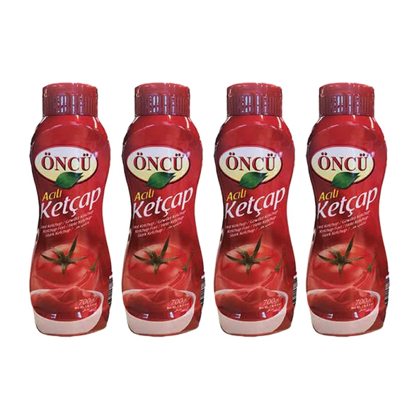 Öncü Ketçap 700 G Acılı x 4 Adet