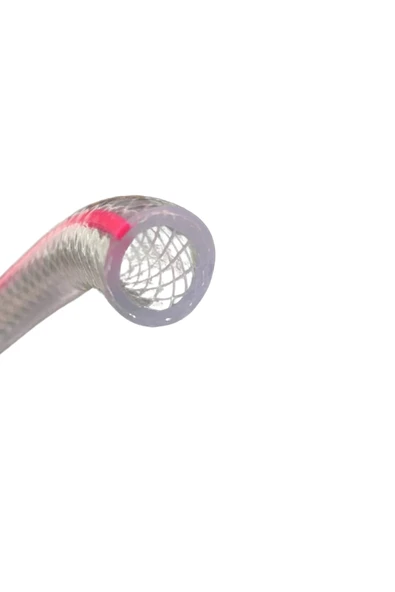 Boryap 1/2 Örgülü Şeffaf Silikon Bahçe Sulama Hortum 25 Mt - 4