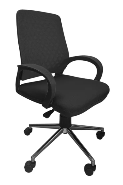 Porziyon Comfy Ofis Büro Öğrenci Çalışma Koltuğu Sandalyesi Krom Ayaklı