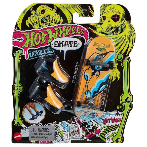 HPG21 Hot Wheels Skate Neon Temalı Parmak Kaykay ve Ayakkabı Paketleri - 5