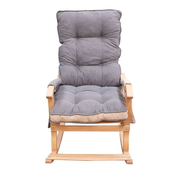 Reyo Home Indigo Gri Krem Sallanan Sandalye Dinlenme,emzirme,tv,okuma,koltuğu Berjer - Resim 6